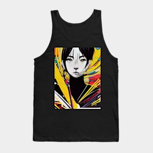 girl portrait manga drawing Tank Top